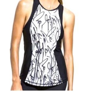 Carbon 38 activewear top with built in bra size S